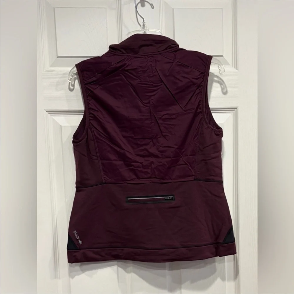 SmartWool Women's Medium Fleece Wind Vest Insulated Merino Wool Black Maroon NWT